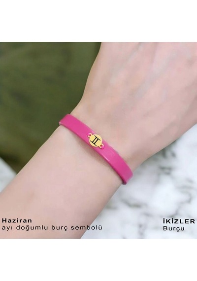Archin Haziran Ayı Doğumlarına 14 Ayar Altın Plakalı Yuvarlak Motifli Pembe Derili Hediye Bileklik-394ay Haziran Archin Haziran Ayı Doğumlarına 14 Ayar Altın Plakalı Yuvarlak Motifli Pembe Derili Hediye Bileklik-394ay Haziran