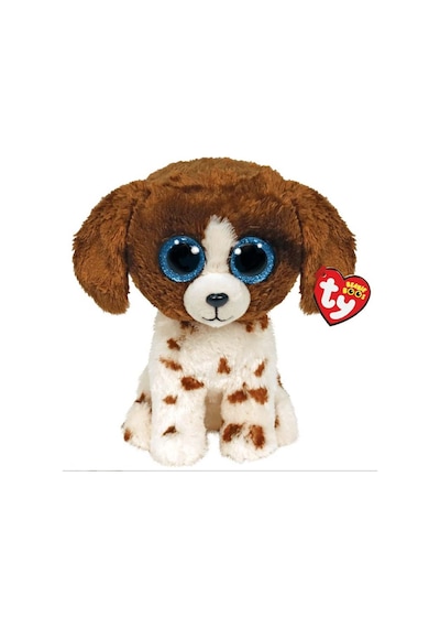 Ty Pelush 15 Cm Muddles - Kahverengi Beyaz Köpek Ty36249 Bej