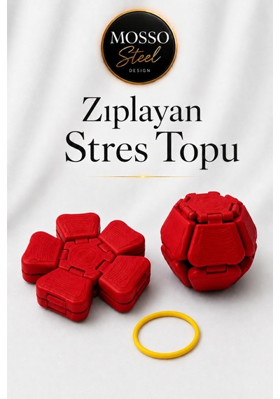 Zıplayan Stres Topu Clicker Stres Topu Lastik Mekanizmalı 3d Baskı Mekanik Fidget Oyuncak Ms-7