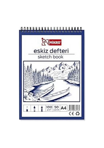 Mikro A4 Eskiz Defteri Boy 100gr. 50yp.