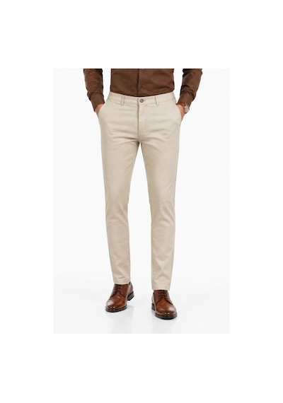Amaro Erkek Silim Fit Kanvas Pantolon Kalıp Yazlık Bgl-st05394 Krem