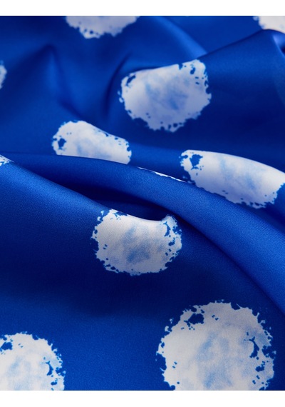 Koton Puantiye Desenli Kare Fular Bandana Mavi 6sak50115aa