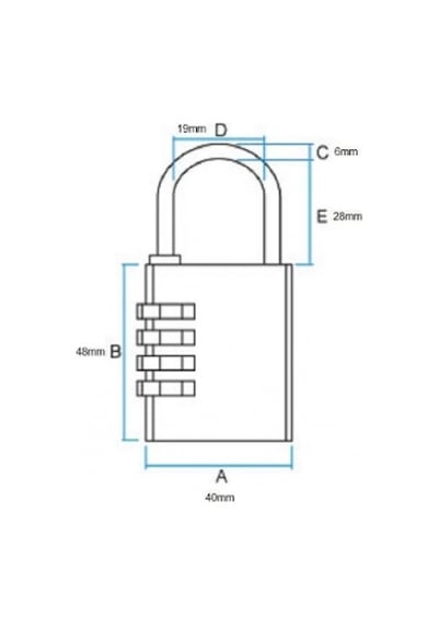 Yale 40mm Şifreli Pirinç Asma Kilit brass Combination Padlock