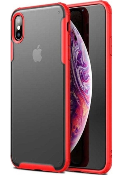 Apple Uyumlu iPhone X Kılıf Zore Volks Kapak Kırmızı