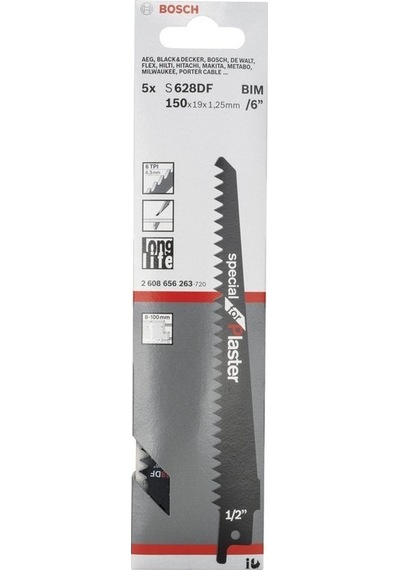 Bosch - Special Serisi Alçıpan İçin Panter Testere Bıçağı S 628 Df - 5'li