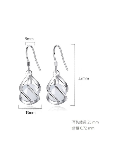 925 Ayar Yüksek Kalite Kristal Zirkon Püskül İnci Küpe Çok Renkli