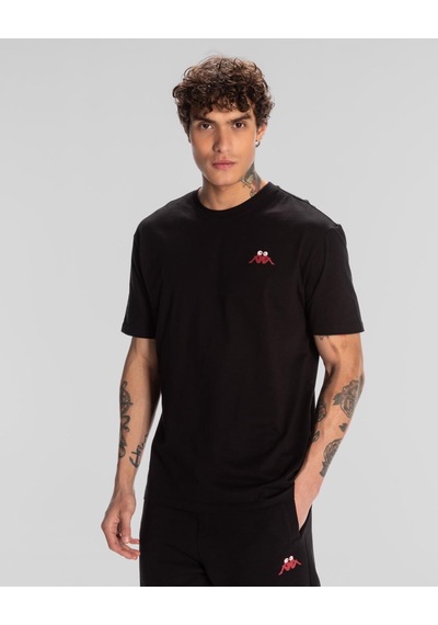 Kappa Authentic Space Jump T-shirt Erkek Siyah Regular Tişört