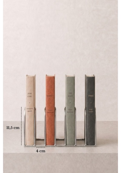 Edora Home Parlak Silver Metal 7 Bölmeli Modern Kitap Standı, Kitaplık - Masaüstü Kitap Düzenleyici Edora Home Parlak Silver Metal 7 Bölmeli Modern Kitap Standı, Kitaplık - Masaüstü Kitap Düzenleyici