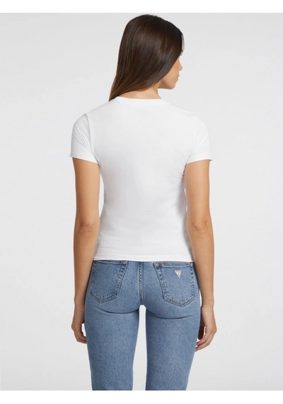 Guess Gj Ss Cn Slim Kadın Beyaz Slim Fit T-shirt W4yı01j1314-g011 Beyaz