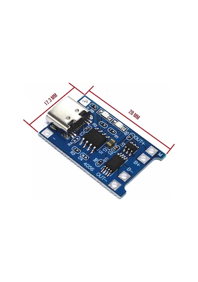 TP4056 Lityum Pil Şarj Modülü TYPE-C - 5 Adet