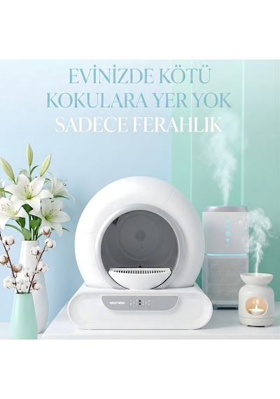 Neutron Yeni Nesil Akıllı Kedi Tuvaleti Otomatik Kedi Tuvaleti NTL-PW-65BW