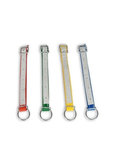 Melasty Küçükbaş Boyun Kayışı Delikli Derili Sarı - 60 Cm -3086