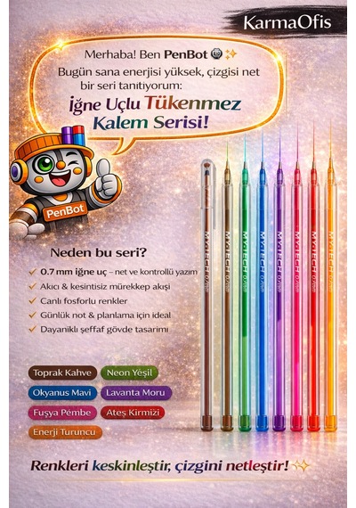 8 Farklı Renk 0.7mm Uçlu Tükenmez Kalem Seti 3 Lü Paket 24 Kalem 0.7 Mm Yerli Üretim Çok Renkli3