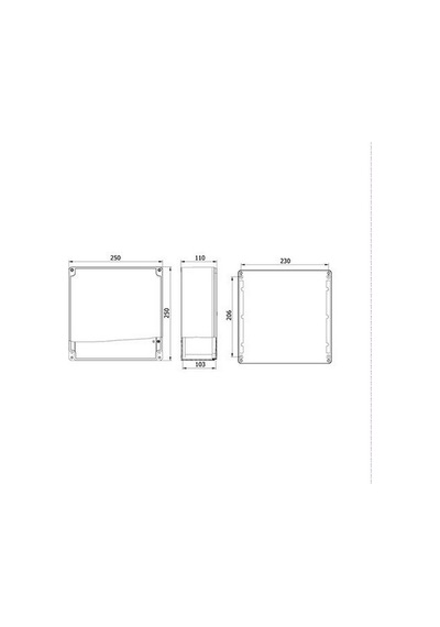 Mete Enerji 250x250x110 Alüminyum Buat Menteşeli 402524h
