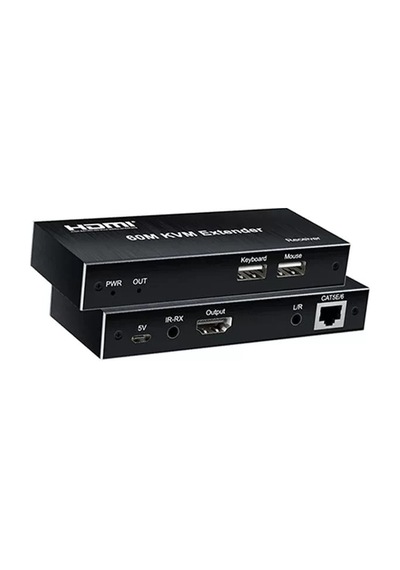 Hubrendy Sh Novacom Nvc-kvm60 4k 60 Metre Hdmı+usb+ır To Cat6 Kvm Extender 0
