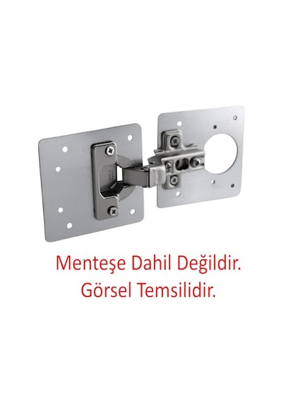 Dolap Kapak Taş Menteşe Tamir Sacı Nobel Pratik Onarım Kiti Yuva Saçı Tablası 8x8.5 Cm 8 Adet Diğer