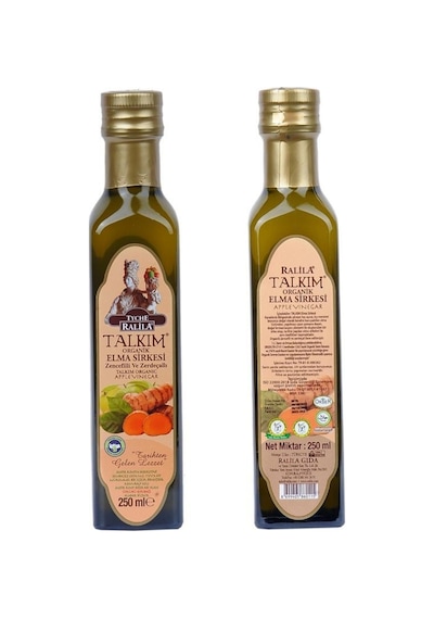 Talkım Elma Zerdeçallı Zencefilli Organik Elma Sirkesi  250 ML