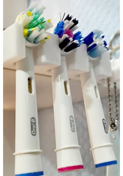 Diş Fırçalığı 4'lü Diş Fırçası Tutucu,oral-b,ipana 8 Cm Beyaz