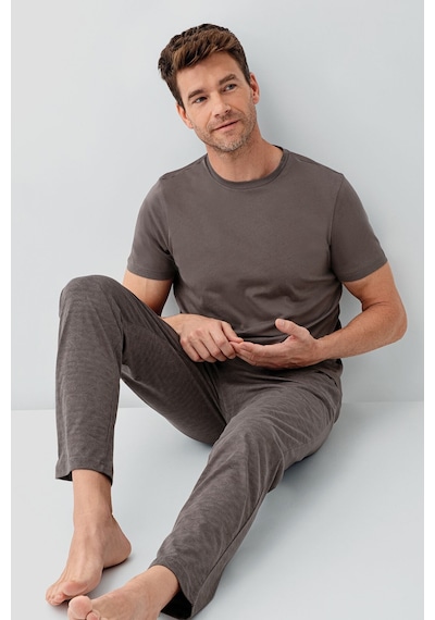 Arnetta Erkek Kahverengi Pijama Takım Ar3686-s-v2 Kahverengi