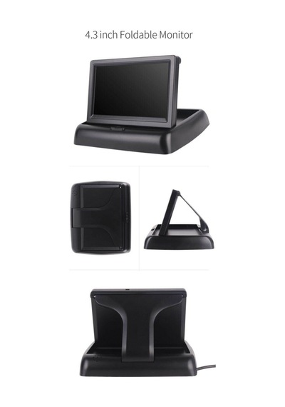 Gpr Geri Görüş Monitörü 4.3" Katlanabilir Ekran Kamera