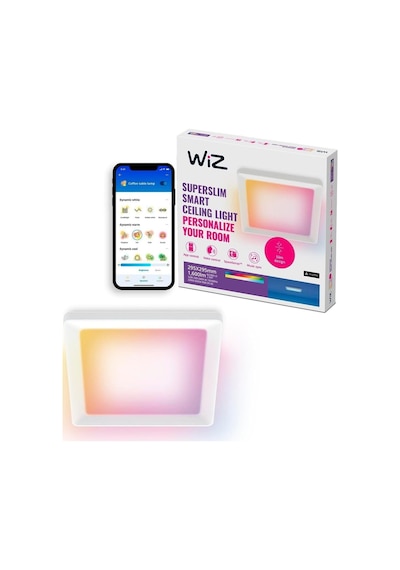 Wiz Beyaz Akıllı Sıva Üstü Rgb Kare Panel Tavan Armatürü 12w Genel