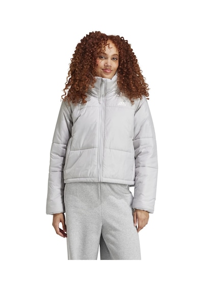Adidas Basic Padded Kadın Gri Dik Yaka Mont Gri