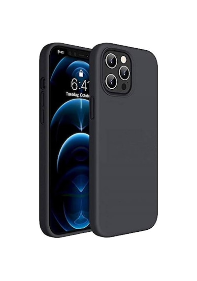 Apple Uyumlu iPhone 12 Ve 12 Pro Model Lansman Kılıf, İçi Kadife , Yüksek Kalite, Leke Tutmayan Siyah