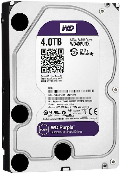 WD Intellipower WD40PURX 3.5" 4 TB 5400 RPM 64 MB SATA 3 HDD