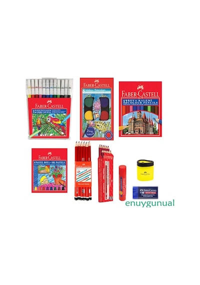 9 Parça Faber Castell Okul Kırtasiye Seti