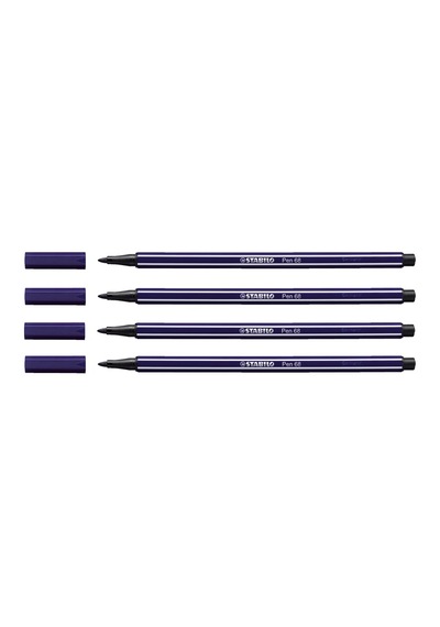 Stabilo Keçe Uçlu Boya Kalemi 1 Mm Koyu Mavi 68/22 Çok Renkli