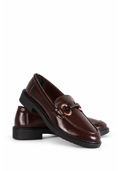 Trender 69-706 Kahverengi Kadın Loafer Ayakkabı 27ksd9000004