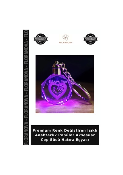 Premium Renk Değiştiren Işıklı Anahtarlık Popüler Aksesuar Cep Süsü Hatıra Eşyası