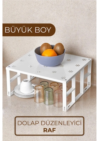Metal Dolap Içi Raf Düzenleyici Büyük Boy Metal Beyaz Tr Diğer