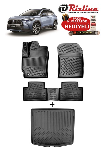 Toyota Corolla Cross 2021-2026 Havuzlu Paspas Ve Bagaj Havuzu Seti