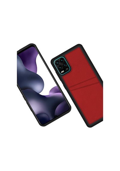 FitCase Xiaomi Mi 10 Lite Kılıf Proda Deri Çift Kartlık Cepli Kapak