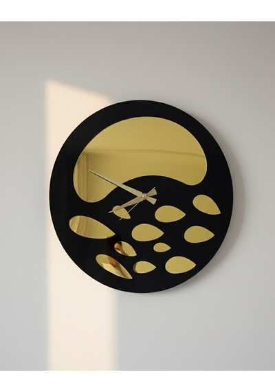 Nova Model Duvar Saati 50 X 50 Cm - Duvar Dekorasyon Ürünleri Siyah Gold