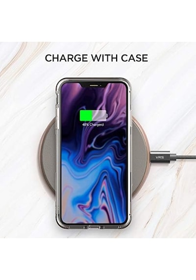 Vrs94130 İphone Xs Max Crystal Bumper Kılıf, Metal Black 50 x 22