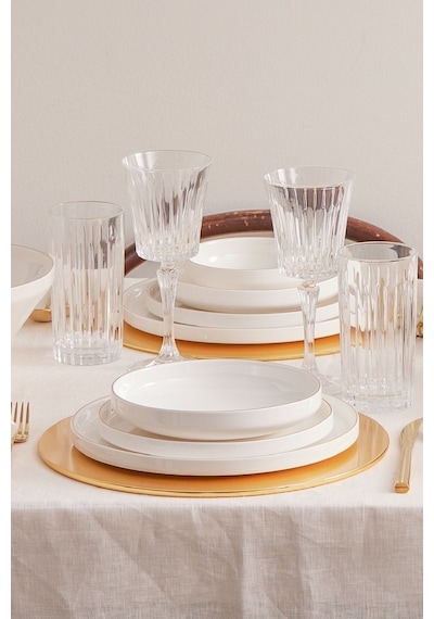 Karaca  Streamline Saturn Gold 59 Parça 12 Kişilik Porselen Yemek Takımı