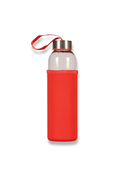 500 Ml Cam Matara Açık Kırmızı