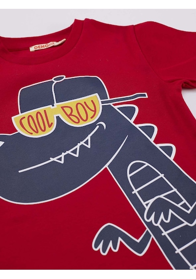 Denokids Cool Dino Erkek Çocuk Şort Takım Çok Renkli Denokids Cool Dino Erkek Çocuk Şort Takım Çok Renkli