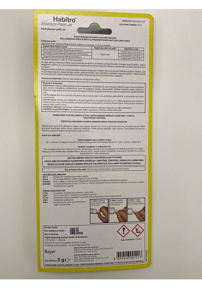 Habitro Maxforce Platin Jel 5 Gr - Alman, Amerikan Ve Oryantal Hamamböceği İlacı Şırınga Jel Yem