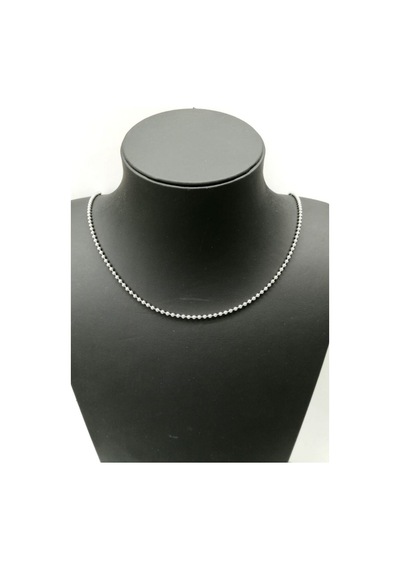 Omar Silver Unisex Top 2,5 Mm Rodyum Kaplama Gümüş Kolye Zincir O
