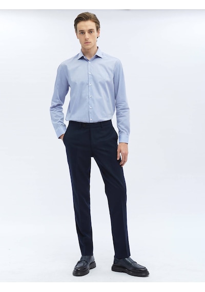 Kip Lacivert Düz Dokuma Fitted Fit Klasik Pantolon 400053 Lacivert