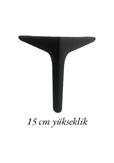 Yaren Home Dizayn Metal Koltuk, Kanepe, Dolap, Berjer, Tv Ünitesi Ayağı 15cm Siyah Model1