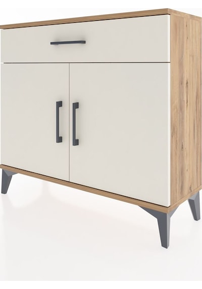 Arges Şifonyer Tek Raflı Tek Çekmeceli 2 Kapaklı 88x30x80 Çam... Çam