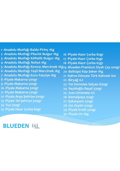 Blueden Ramazan Erzak Kolisi 30'lu No: 1