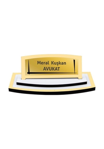Beyaz Ahşap Masa İsimliği Bk03