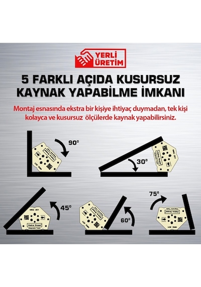 Kaynak için Manyetik Gönye 5+4 Açılı Kaynak Tutucu N11.38