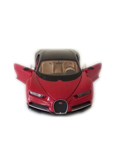 Bugatti Chiron 1/24-27 Ölçek Kırmızı-siyah Model Oyuncak Araba