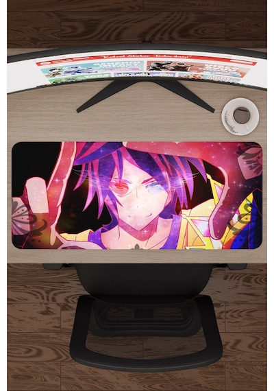 No Game No Life Anime V3 - 70x30 Xl Gaming Kauçuk Kaymaz Taban Mouse Pad Fare Altlığı